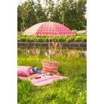 Parasol de plage avec des coeurs en polyester rose d160