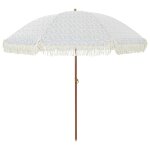 Parasol de plage moderne inclinable 205 x 205 x 210 cm pratique l�ger design en polyester gris helloshop26 ...