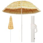 Parasol de plage naturel 240 cm style hawaen