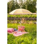 Parasol de plage en polyester jaune d160