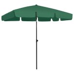 Parasol de plage vert 200x125 cm Parasol de plage vert 200x125 cm