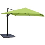 Parasol professionnel restaurant pour jardin terrasse 3x3m (�4, 24m) polyester aluminium / acier 23kg ...