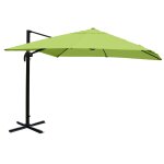Parasol professionnel restaurant pour jardin terrasse 3x3m (�4, 24m) polyester aluminium / acier 23kg ...