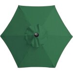 Parasol de rechange pour parasol de jardin 2, 7 m 6 baleines 3 m 8 baleines protection uv, vert, 3 m ...