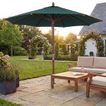 Parasol de restaurant hwc - c57b, parasol de jardin, polyester / bois 14 kg, rond Ø 3 m, c�ble de traction ...