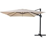 Parasol de restauration 3x3m (ã˜4, 24m) pivotant, polyester aluminium / acier 23kg crème sans pied 04 ... Parasol de restauration 3x3m (ã˜4, 24m) pivotant, polyester aluminium / acier 23kg crème sans pied 04 ...