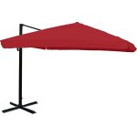 Parasol de restauration 3x4m (�5m) polyester / aluminium 26kg bordeaux sans pied 04 0003344