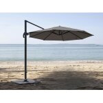 Parasol rond en aluminium, coloris taupe et toile polyester avec pied en croix - tobago - ø 4 x 2, 66 ... Parasol rond en aluminium, coloris taupe et toile polyester avec pied en croix - tobago - ø 4 x 2, 66 ...