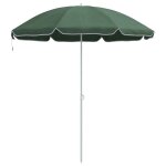 Parasol rond r�glable ext�rieur chic jardin 161 x 161 x 193 cm en polyester vert helloshop26 02 0056699 ...
