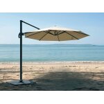 Parasol ronde en aluminium et toile polyester avec pied en croix - tobago eco - ø 3 x 2, 66 m - jardiline ... Parasol ronde en aluminium et toile polyester avec pied en croix - tobago eco - ø 3 x 2, 66 m - jardiline ...