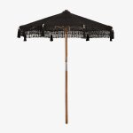 Parasol tongariki en teck et coton �220 cm