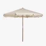 Parasol tongariki en teck et coton �300 cm