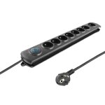 Parasurtenseur - qoltec - 8 prises - 1. 8m - protection contre les surtensions - 230v