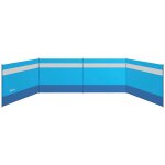 Paravent brise - vue camping plage portable pliable avec sac de transport et poteaux acier dim. 725l ...