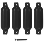 Pare - choc de bateau 4 pcs noir 41x11, 5 cm pvc