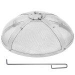 Pare - étincelles pour brasero - vevor - 410 x 63 x 6 mm, 686 mm couvercle rond acier inox, avec accessoires, ... Pare - étincelles pour brasero - vevor - 410 x 63 x 6 mm, 686 mm couvercle rond acier inox, avec accessoires, ...