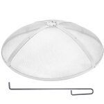 Pare - tincelles pour brasero - vevor - 410 x 63 x 6 mm, couvercle protection acier inox, avec accessoires, ...