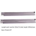 Pare - soleil en acier galvanis, longueur 200cm, 2 pices, accessoires pare - soleil, tuyau en acier ...