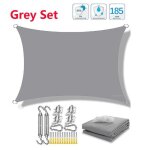 Pare - soleil rectangulaire etanche 300d, abri de nuit uv, grand gril, ampoules pour grand jardin, porche ...