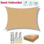 Pare - soleil rectangulaire etanche 300d, abri de nuit uv, grand gril, ampoules pour grand jardin, porche ...