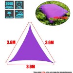 Pare - soleil violet, impermable, triangle rgulier, protection d'extrieur, voile d'ombrage pour jardin, ...