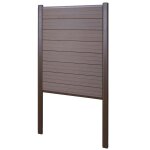 Pare - vue en wpc sarthe, clôture poteaux en aluminium a bétonner elément de base etroit, 100cm brun Pare - vue en wpc sarthe, clôture poteaux en aluminium a bétonner elément de base etroit, 100cm brun
