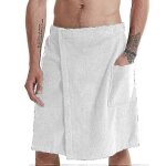 Pareo de sauna pour homme en coton serviette de plage serviette de bain portable avec poche velcro Pareo de sauna pour homme en coton serviette de plage serviette de bain portable avec poche velcro