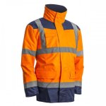 Parka 4 en 1 kanata - parka + veste thermique - orange et bleu marine - m coverguard