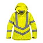 Parka femme haute visibilit respirante portwest 300d jaune m