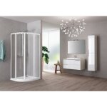 Paroi 1 / 4 riv2 r 90cm v. tr blc novellini