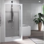 Paroi de douche pivotante et r�versible - riviera 2. 0 g 88 - 92cm v. tr blc novellini