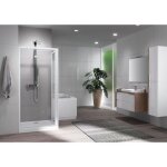 Paroi de douche pivotante et r�versible - riviera 2. 0 g78 - 82cm v. gr blc novellini
