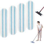 Patb - lot de 4 serpillres de rechange en microfibre pour balai h2pro - compatible avec vileda h2pro ...