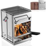 Patb - barbecue  charbon de bois en acier inoxydable, pliable et portable, idal pour le camping, le ...