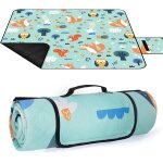 Patb - couverture de pique - nique, tapis de plage 200 × 200 cm, tapis pique nique de portable, lavable, ...