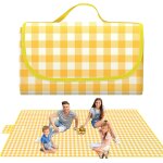 Patb - jaune couverture pique nique 200 x 300cm nappe pique nique avec poigne tapis pique - nique pliable ...