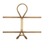 Pat�re en m�tal et rotin 5 crochets l 76 cm
