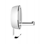 Patre murale repliable - premium - acier et abs - avec crochet fixe - blanc wenko