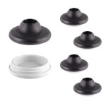 Patins anneau de chaise en plastique - lot de 4  emboter i 4x base + 4x insert changeable - plastique ...