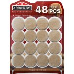Patins en feutre auto - adhsifs 48 pcs 25 mm - patins pour meubles beige - patin meuble premium - patin ...