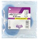Patin glisseur ptfe gris adhsif d. 50mm blister de 4