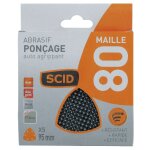 Patin maille delta auto - agrippant 95 mm scid - grain 80 - vendu par 5