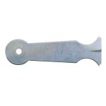 Patte  scellement acier zingu jardinier massard - bout rond - longueur 12 cm
