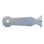 Patte  scellement acier zingu jardinier massard - bout rond - longueur 8 cm
