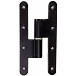 Paumelle �poxy noir - menuiserie bois - bouts ronds - 140 x 70 - d faure