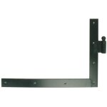 Paumelle �querre basse gauche 500 x 700 mm � boule en acier phor�tique noir � visser pour volets et portail ...