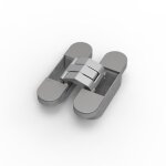 Paumelle invisible - portes lourdes - en aluminium - lot de 3 - tyo - chrom mat argenta