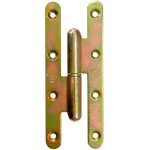 Paumelle pour menuiserie a fleur 'la loutre' en acier bichromate bouts ronds jardinier massard j530670 ...