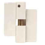 Paumelle en nylon � ressort - pour cloison modulaire - blanc - gauche - tb 82 normbau