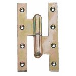Paumelle renforc�e - bouts carr�s - acier zingu� - 160x100 mm - droite faure